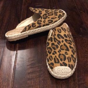 Leopard mules espadrilles